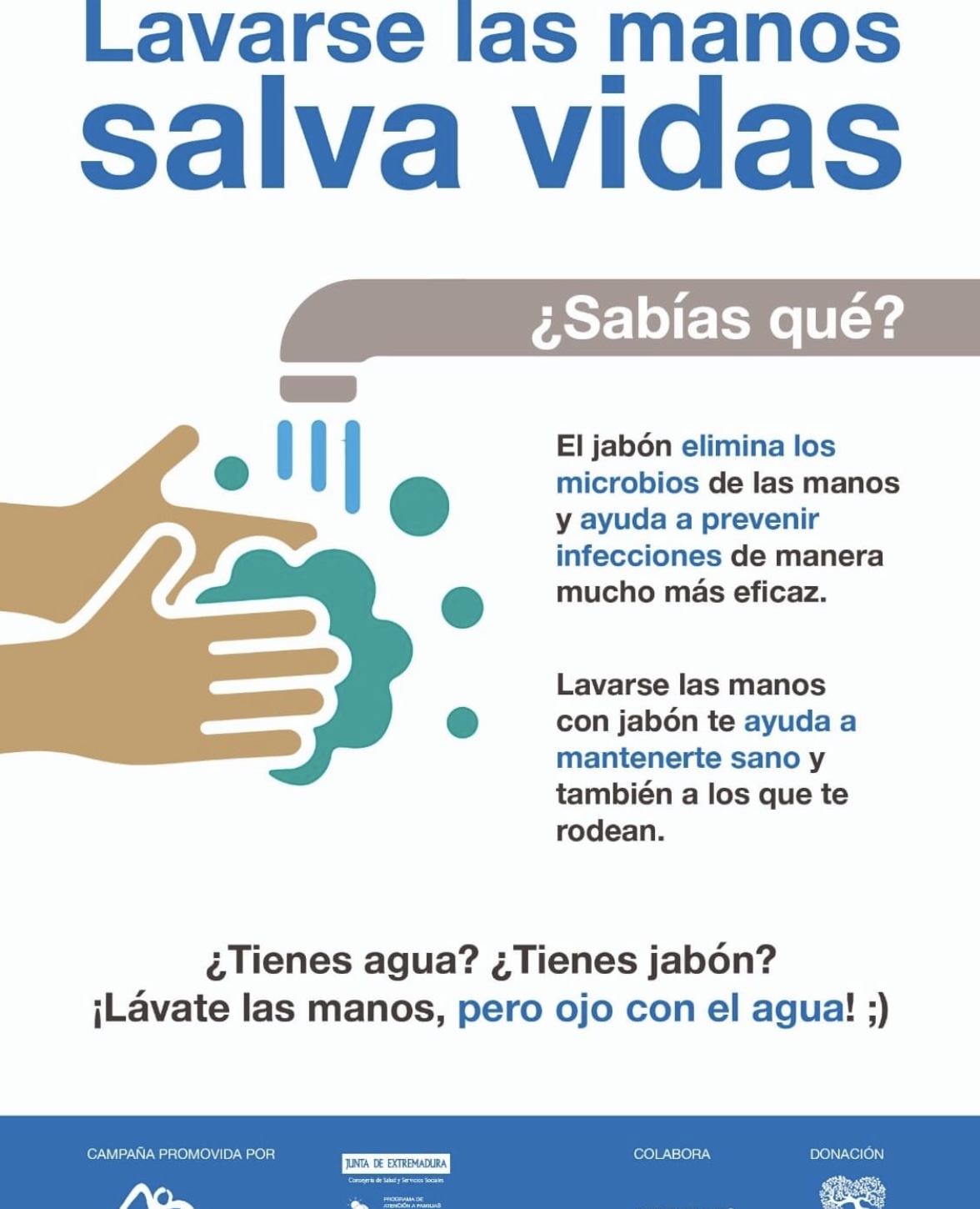 Campaña lavarse las manos salva vidas